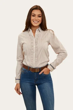 Sale Ringers Western Ainsley Womens Dress Shirt - Dark Sand