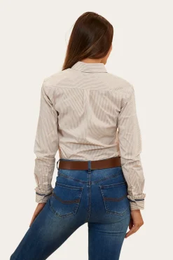 Sale Ringers Western Ainsley Womens Dress Shirt - Dark Sand