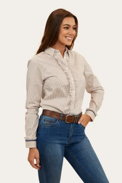 Sale Ringers Western Ainsley Womens Dress Shirt - Dark Sand