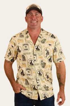 Outlet Ringers Western Aint My First Rumbo Mens Pub Shirt - Off White