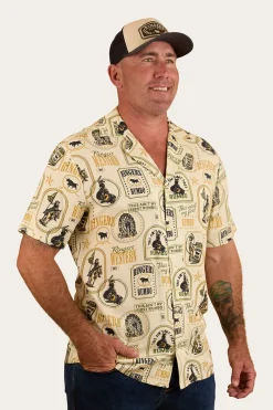 Outlet Ringers Western Aint My First Rumbo Mens Pub Shirt - Off White