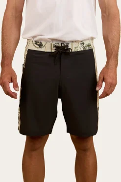 Best Ringers Western Aint My First Rumbo Mens Swim Short - Charcoal