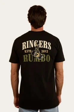 Discount Ringers Western Aint My First Rumbo Stock Fit T-Shirt - Black