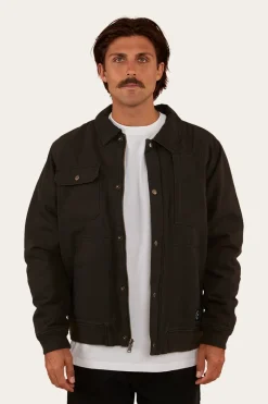 Hot Ringers Western Anvil Mens Jacket - Washed Black