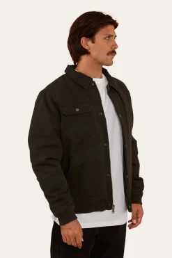 Hot Ringers Western Anvil Mens Jacket - Washed Black