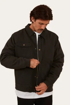 Hot Ringers Western Anvil Mens Jacket - Washed Black