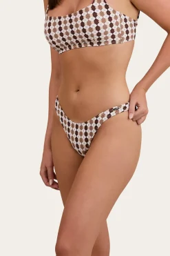 Online Ringers Western Ashton Check Womens Bikini Top - Chocolate / White