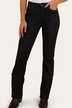 Hot Ringers Western Athena Womens Bootleg Jean - Raw Denim