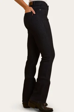 Hot Ringers Western Athena Womens Bootleg Jean - Raw Denim