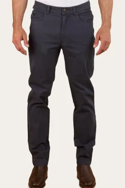 Ringers Western Avondale Mens 5 Pocket Stretch Drill Jeans - Steel Blue