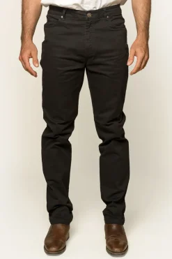 Hot Ringers Western Avondale Mens 5 Pocket Stretch Drill Jeans - Black