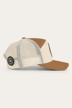 Ringers Western Axel 7 Panel Cap - Beige / Clay