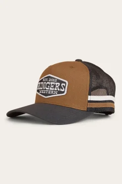 Hot Ringers Western Banks Trucker Cap - Clay
