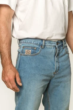 Outlet Ringers Western Barrington Mens Slim Fit Jean - Light Wash Blue