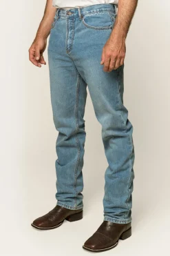 Outlet Ringers Western Barrington Mens Slim Fit Jean - Light Wash Blue