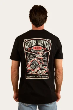 Sale Ringers Western Bars Best Mens Stock Fit T-Shirt - Black