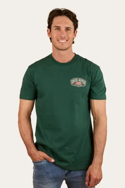 Online Ringers Western Bars Best Mens Stock Fit T-Shirt - Pine