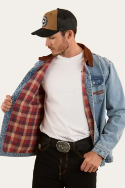 Outlet Ringers Western Bellbrae Mens Overshirt - Light Wash Blue