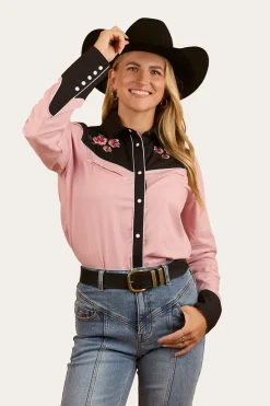 Online Ringers Western Bellingen Womens Western Shirt - Rosey Pink