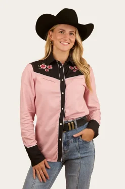 Online Ringers Western Bellingen Womens Western Shirt - Rosey Pink