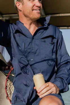 New Ringers Western Bennetts Unisex Fishing Shirt - Navy