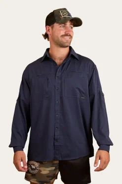 New Ringers Western Bennetts Unisex Fishing Shirt - Navy