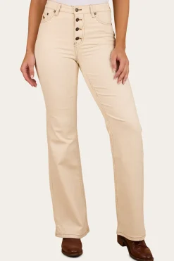 Clearance Ringers Western Betsy Womens Highrise Bootleg Jean - Off White