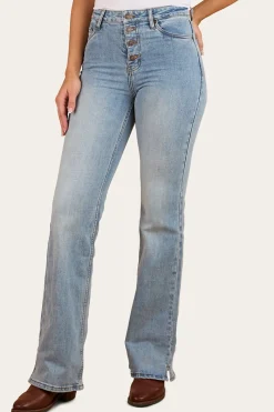 Clearance Ringers Western Betsy Womens High-Rise Bootleg Jeans - Light Blue