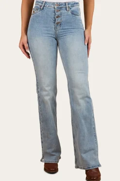 Clearance Ringers Western Betsy Womens High-Rise Bootleg Jeans - Light Blue