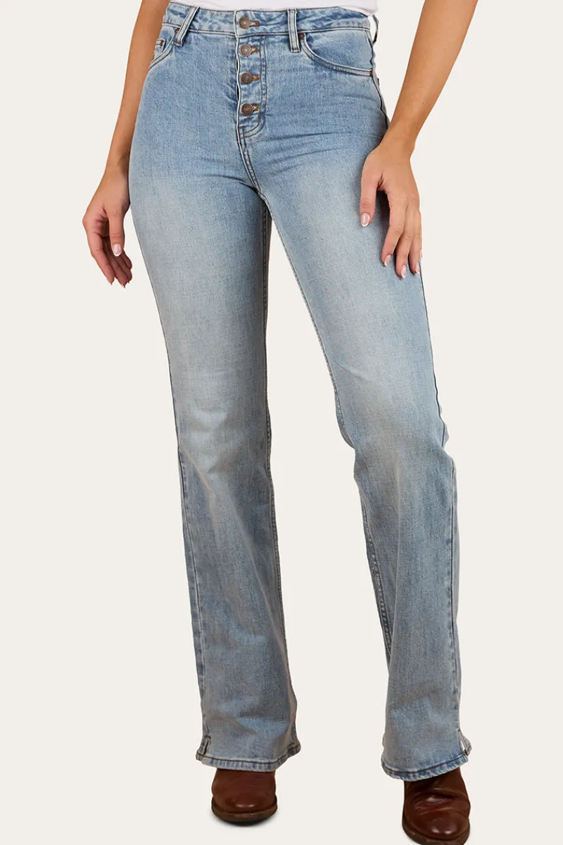 Clearance Ringers Western Betsy Womens High-Rise Bootleg Jeans - Light Blue
