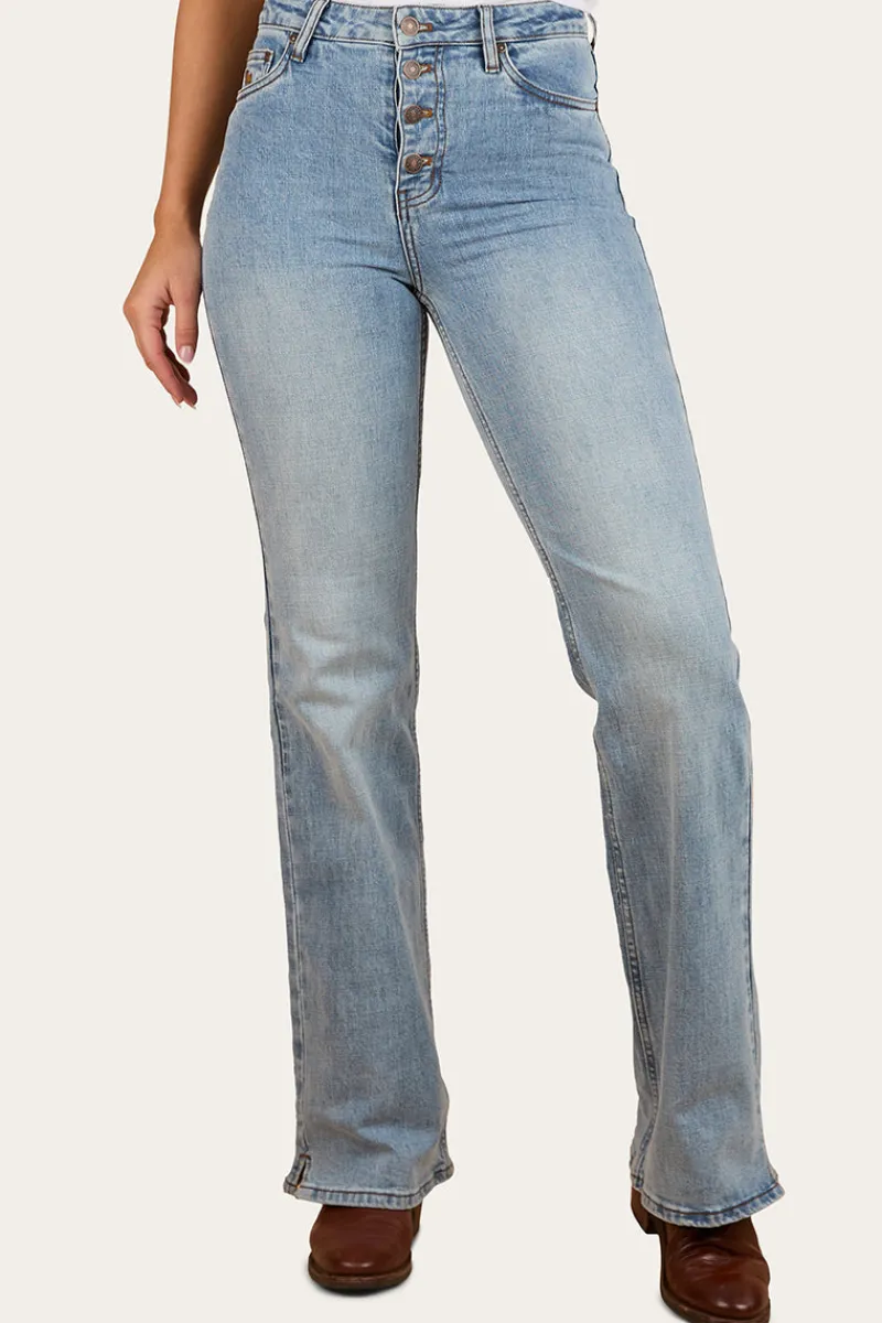 Clearance Ringers Western Betsy Womens High-Rise Bootleg Jeans - Light Blue