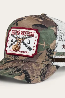 Online Ringers Western Big Buck Deep Fit Trucker Cap - Camo