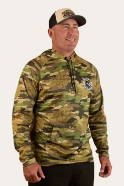 New Ringers Western Big Catch Hooded Fishing Jersey - Camo