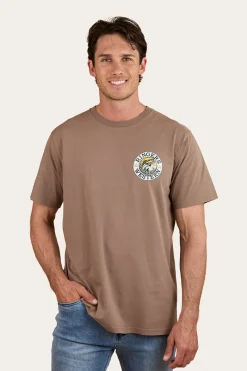 Sale Ringers Western Big Catch Mens Loose Fit T-Shirt - Mushroom