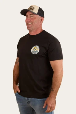 Discount Ringers Western Big Catch Mens Loose Fit T-Shirt - Black