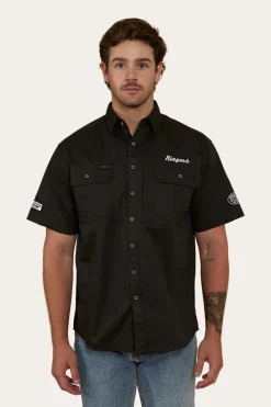 Best Ringers Western Big Rig Mens Short Sleeve Dress Shirt - Charcoal
