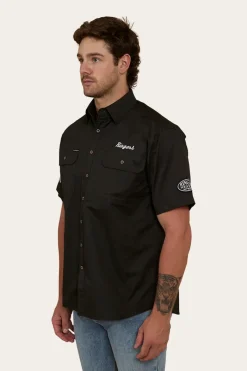 Best Ringers Western Big Rig Mens Short Sleeve Dress Shirt - Charcoal