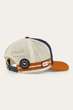 Best Ringers Western Big Rig Trucker Cap - Navy / Burnt Orange