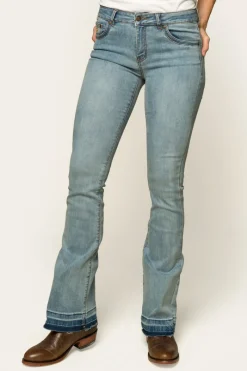 Ringers Western Billie Womens Mid-Rise Bootleg Jeans - Light Blue