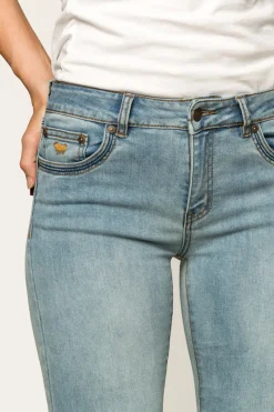 Ringers Western Billie Womens Mid-Rise Bootleg Jeans - Light Blue