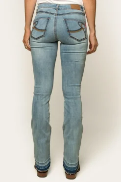 Ringers Western Billie Womens Mid-Rise Bootleg Jeans - Light Blue