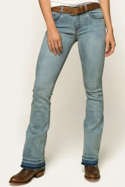 Ringers Western Billie Womens Mid-Rise Bootleg Jeans - Light Blue