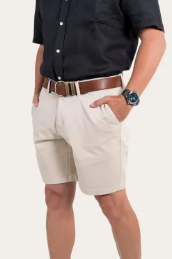 Hot Ringers Western Bingara Mens Chino Short - Bone