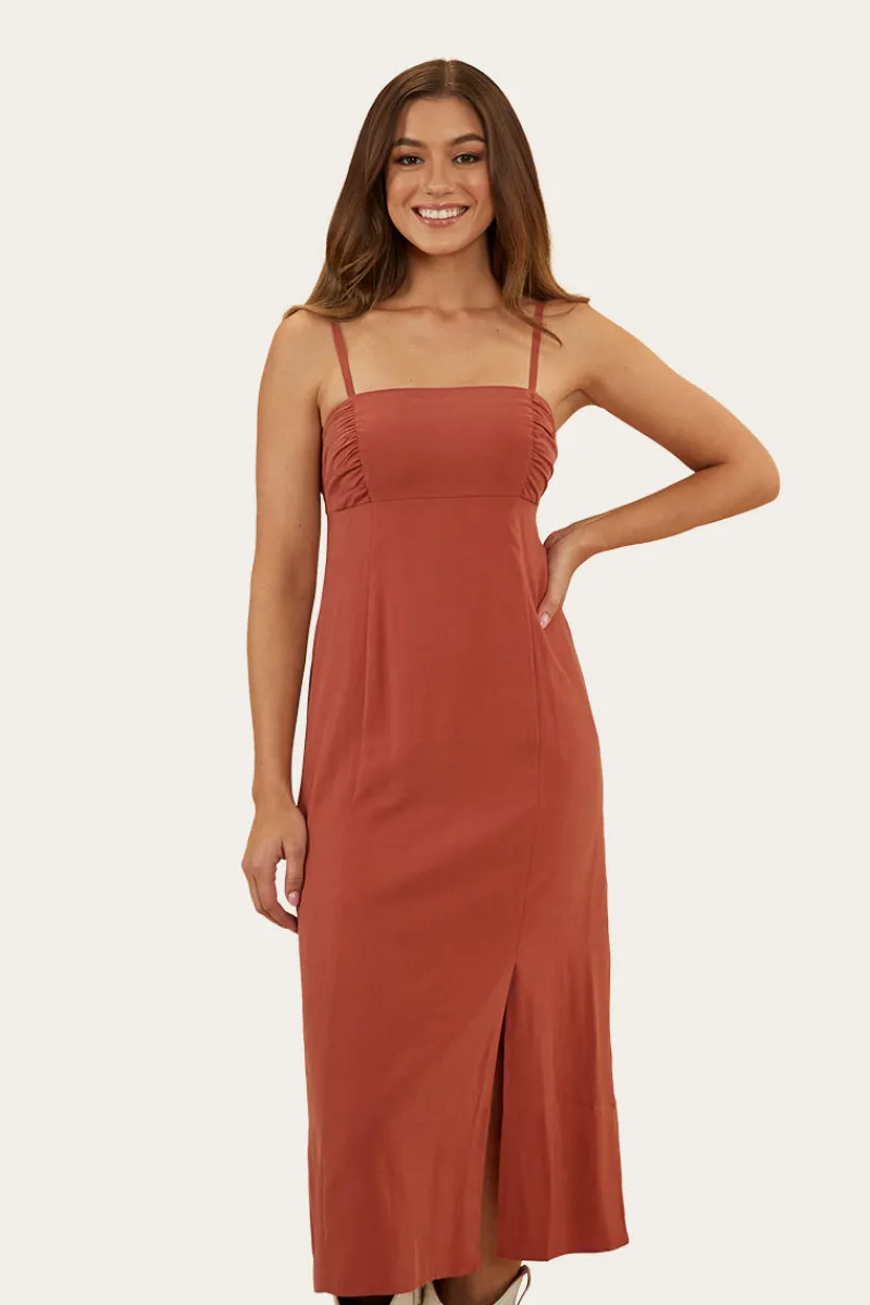 Outlet Ringers Western Bobbie Womens Midi Dress - Cedar