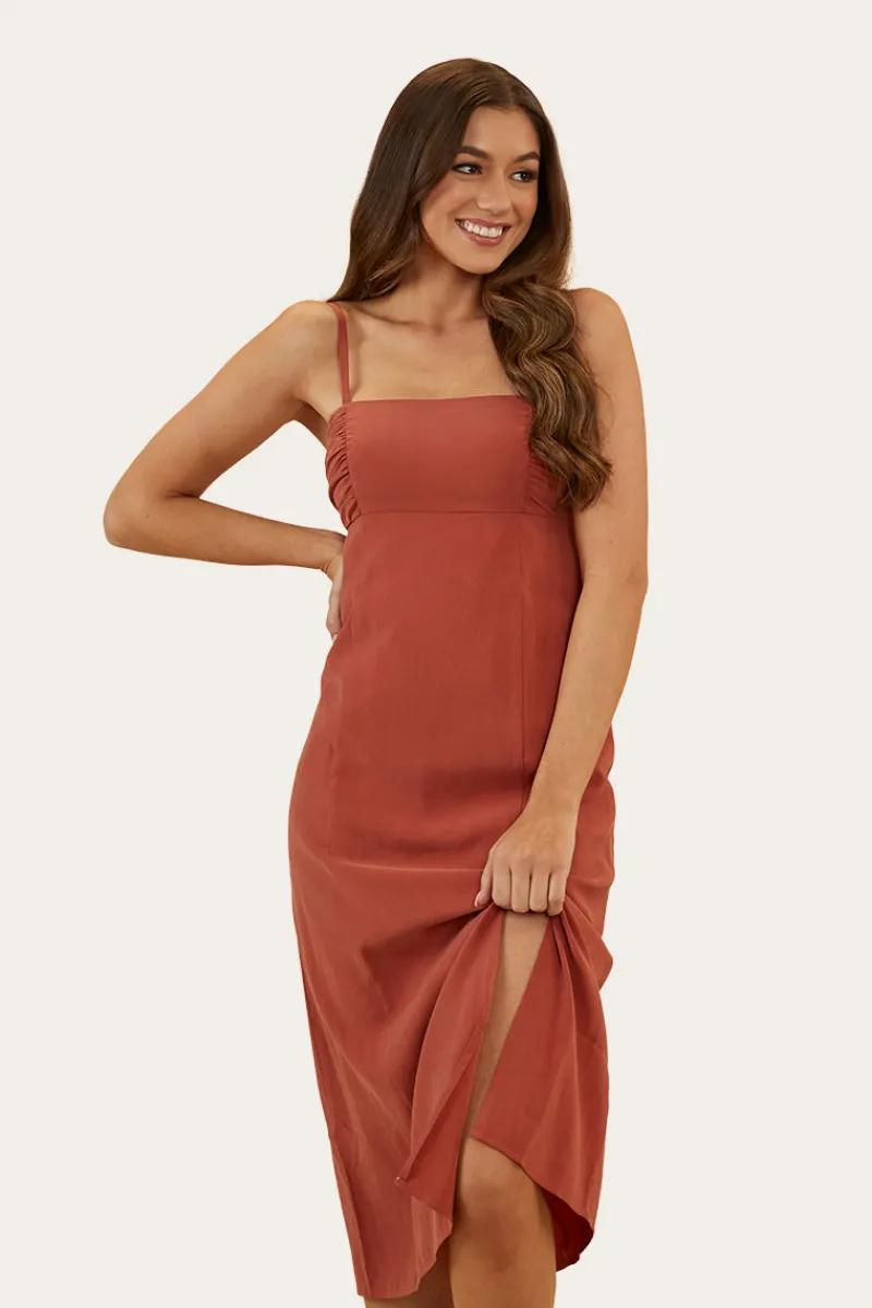 Outlet Ringers Western Bobbie Womens Midi Dress - Cedar