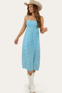 Clearance Ringers Western Bobbie Womens Midi Dress - Blue