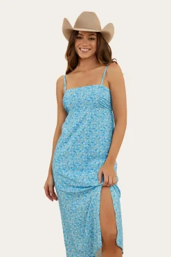 Clearance Ringers Western Bobbie Womens Midi Dress - Blue