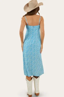 Clearance Ringers Western Bobbie Womens Midi Dress - Blue