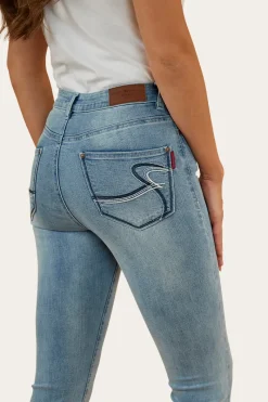 Clearance Ringers Western Bowie Womens Flare Jeans - Light Blue