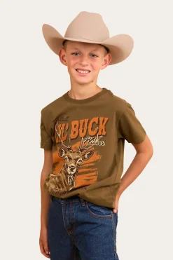 Discount Ringers Western Buck Boys Classic Fit T-Shirt - Military Green
